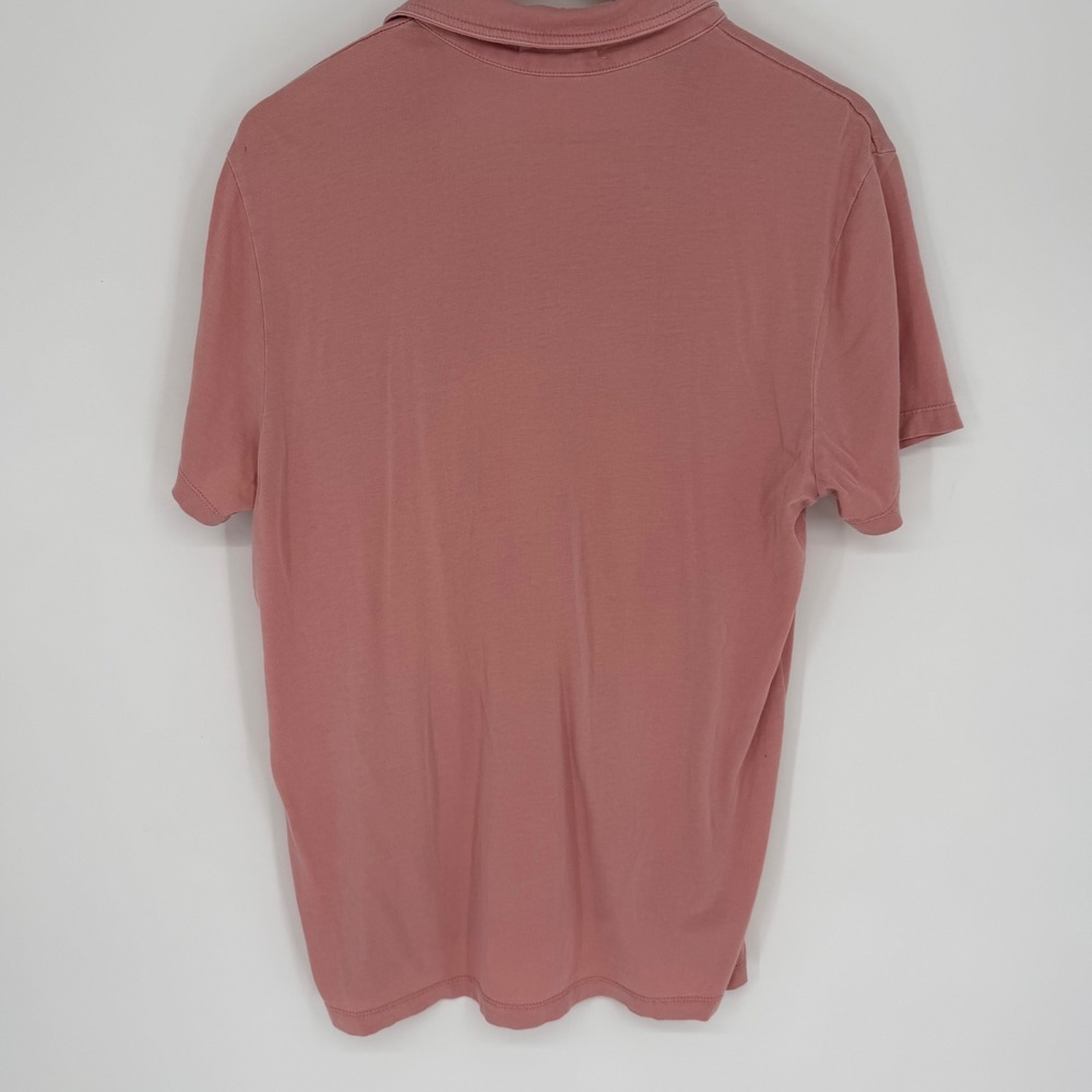 Marine Layer Mens Short Sleeve Pocket Polo Shirt Rose Coastal Relaxed Size M - Picture 2 of 10